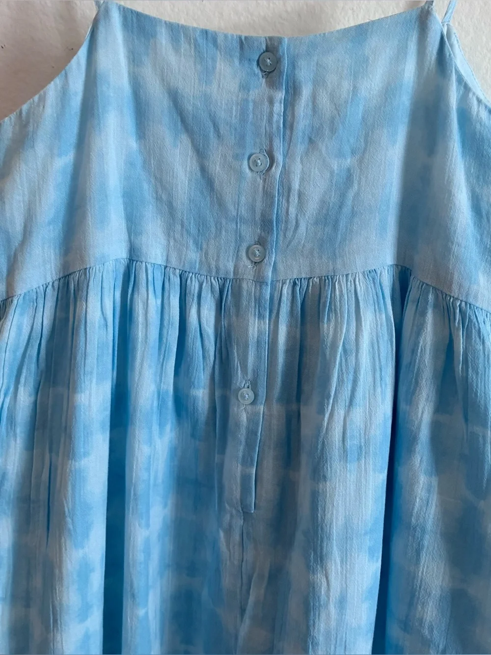 Janie and Jack Batik Breeze Tie-Dye Cotton Jumpsuit Blue Size 14 New pocket